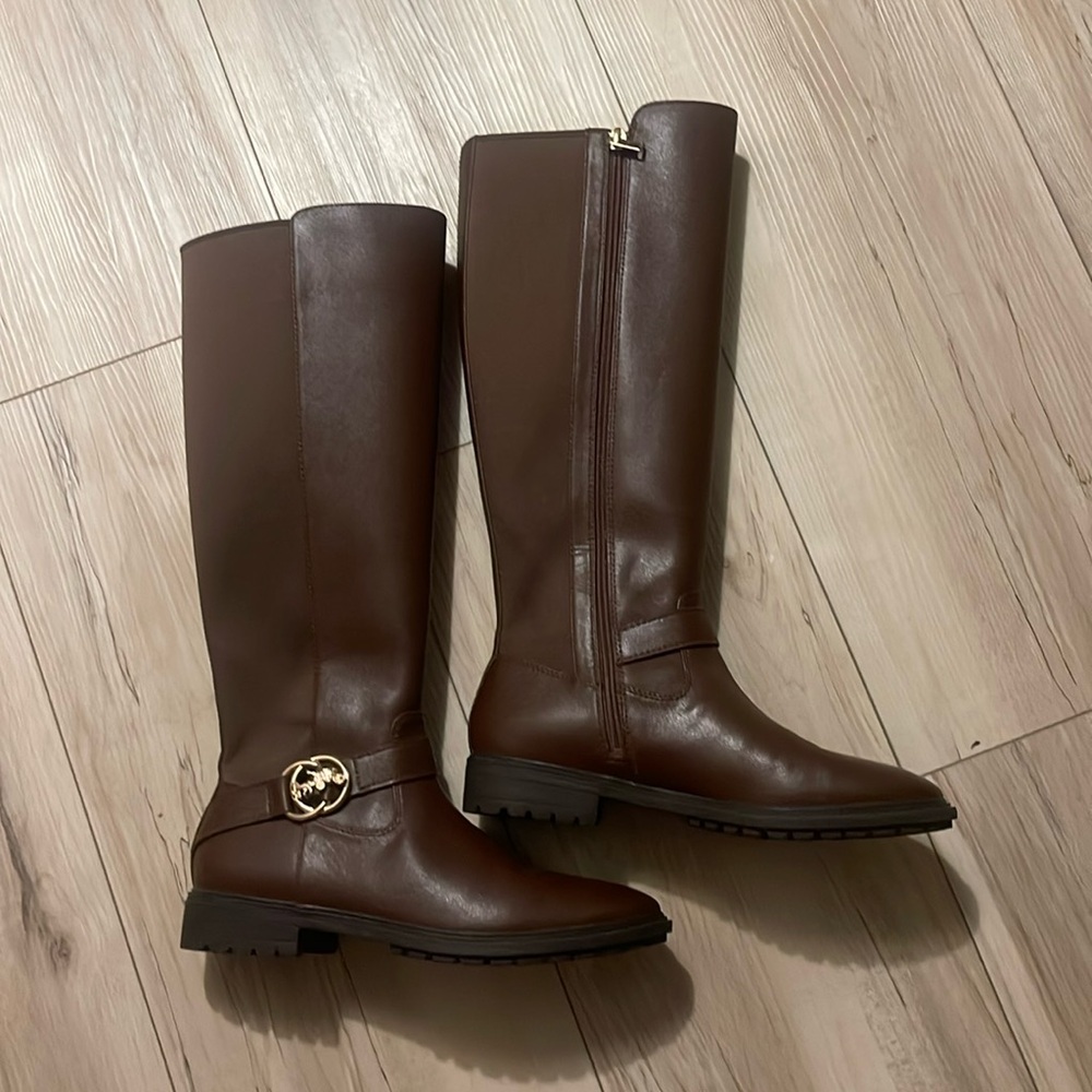Brown coach boots
